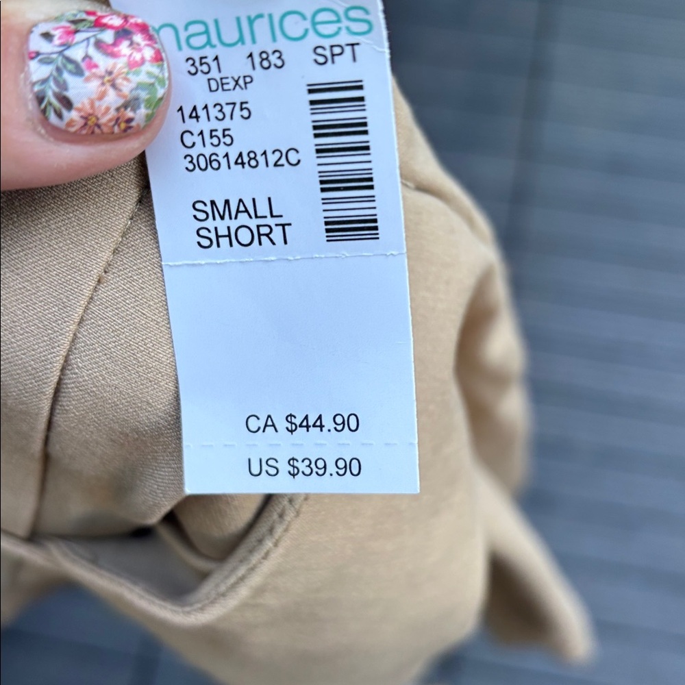 NWT Maurices pull on Khaki Chinos S - Picture 7 of 7